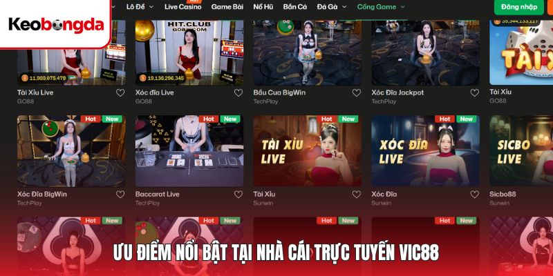 Điểm mạnh nổi bật của hệ thống Vic88